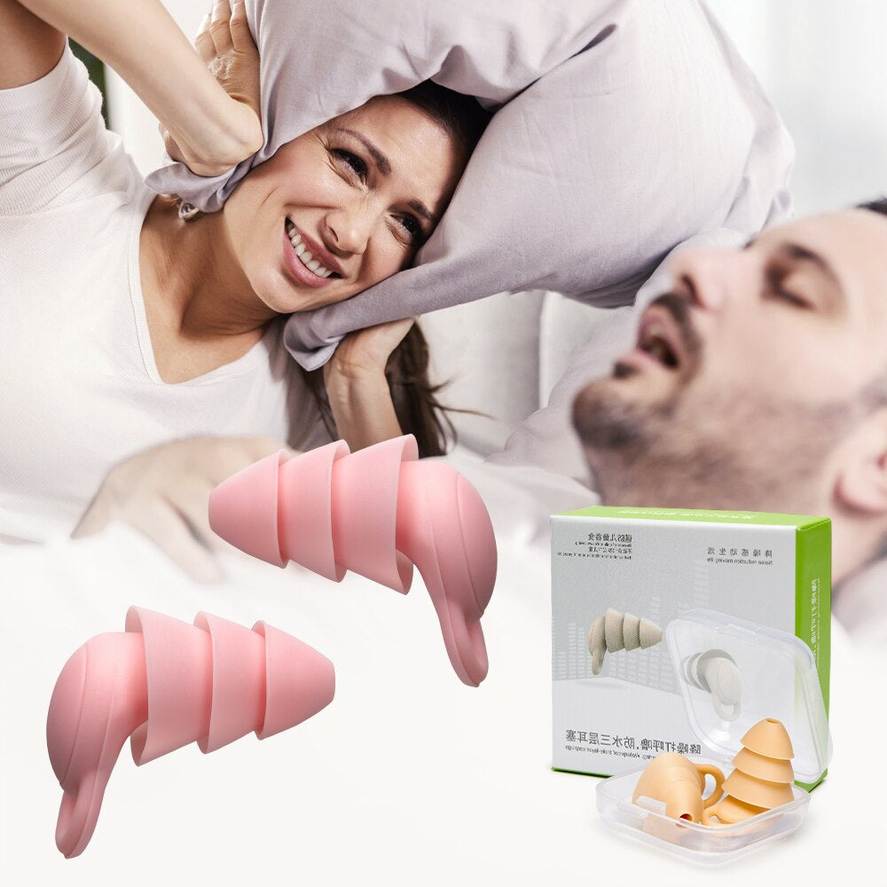 Soundproof Earplugs for Sleeping Soft Silicone Sleeping Ear Plugs Anti-Noise Protection Earplugs for Travel Ear Protector