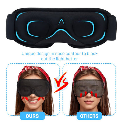 3D Sleeping Mask Block Out Light Sleep Mask for Eyes Soft Sleeping Aid Eye Mask for Travel Eyeshade Night Breathable Slaapmasker