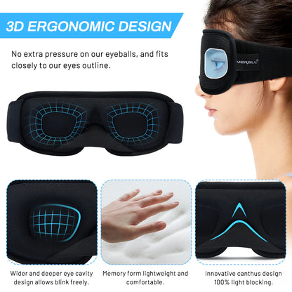 3D Sleeping Mask Block Out Light Sleep Mask for Eyes Soft Sleeping Aid Eye Mask for Travel Eyeshade Night Breathable Slaapmasker